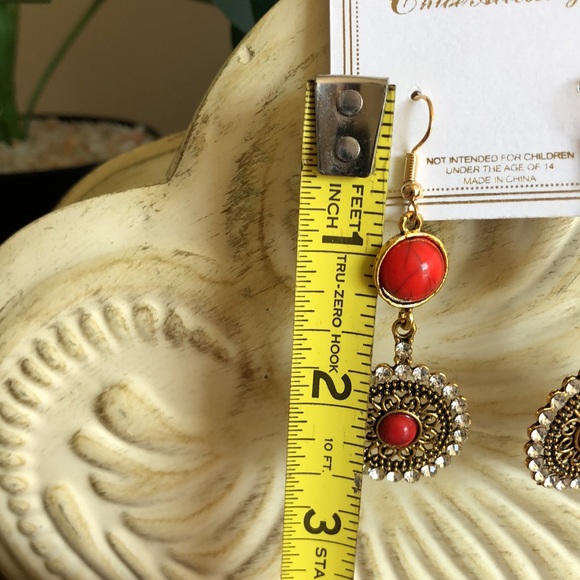 Chloe Sparkly Dangle Earrings - Picture 6 of 7